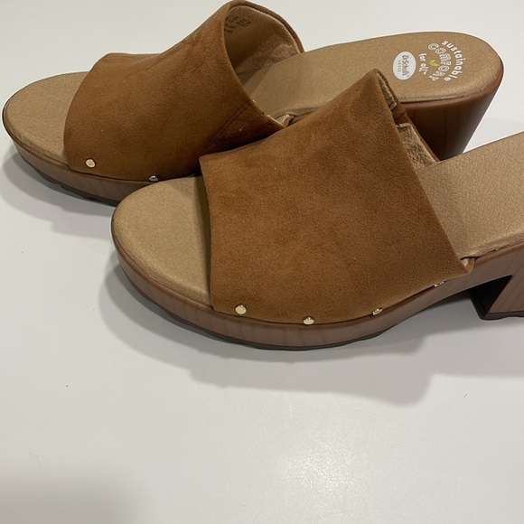NEW Dr. Scholl's Wake-Up Platform Sandal in Honey Brown in size 9.5 - Picture 6 of 8